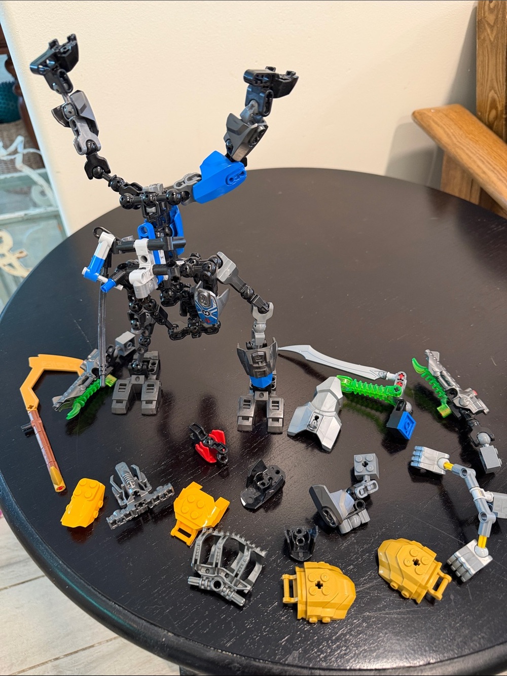Lego Blue, Black and Yellow Articulated Buildable Robot